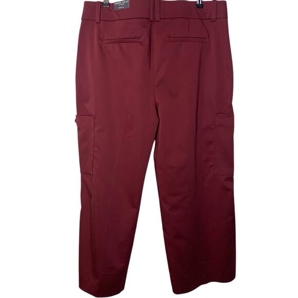 Chico's Pants NWT Size 3.5P (18 Petite) Blackcurrant Sateen Dress Cargo Pants - Picture 3 of 9